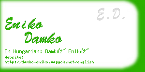 eniko damko business card